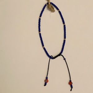 Blue Beaded Evil Eye bracelet